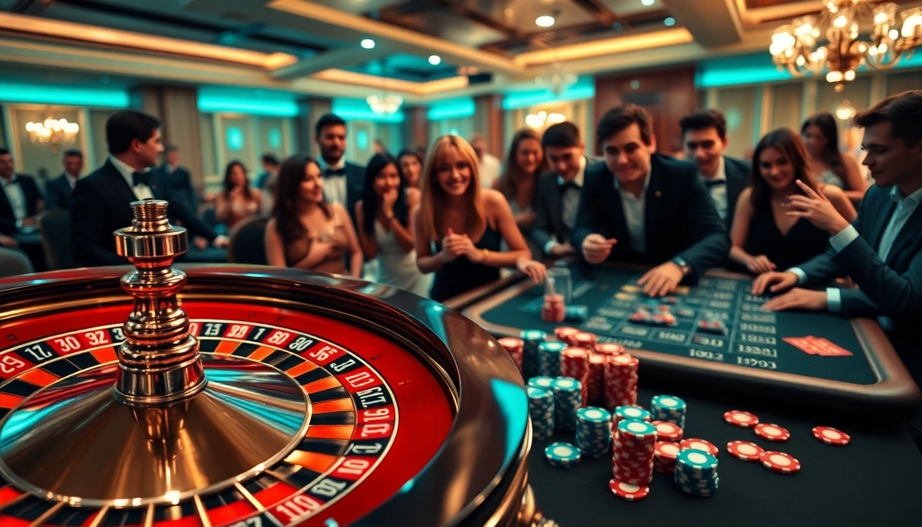 Experience the excitement of table games at 88clb with vibrant poker chips and a roulette wheel.