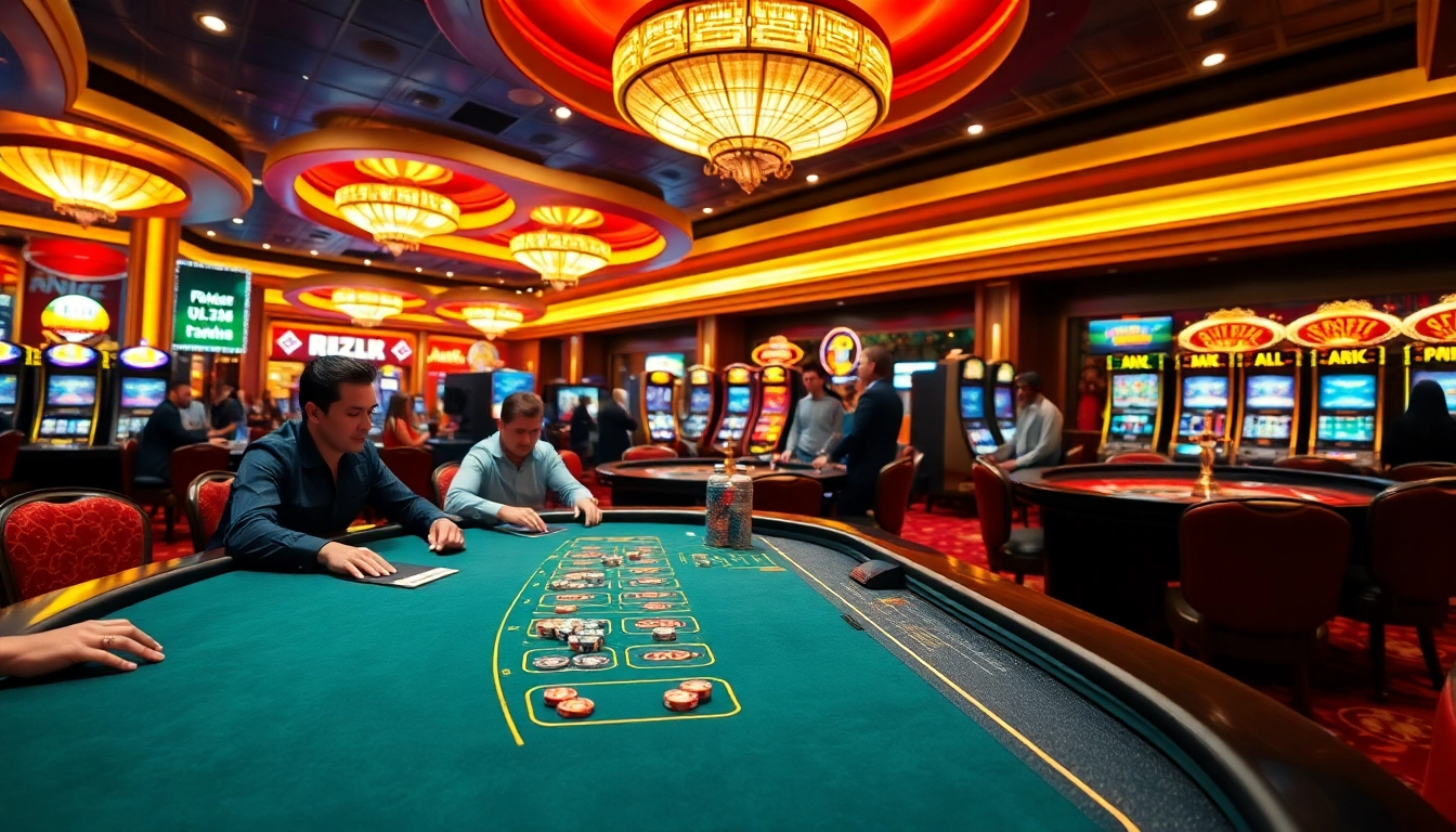 Experience thrilling action at https://uu88.casa/ with players engaging at a lively poker and roulette setup.