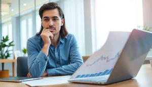 신용카드 현금화 관련 상담하는 전문가의 모습과 차트 분석