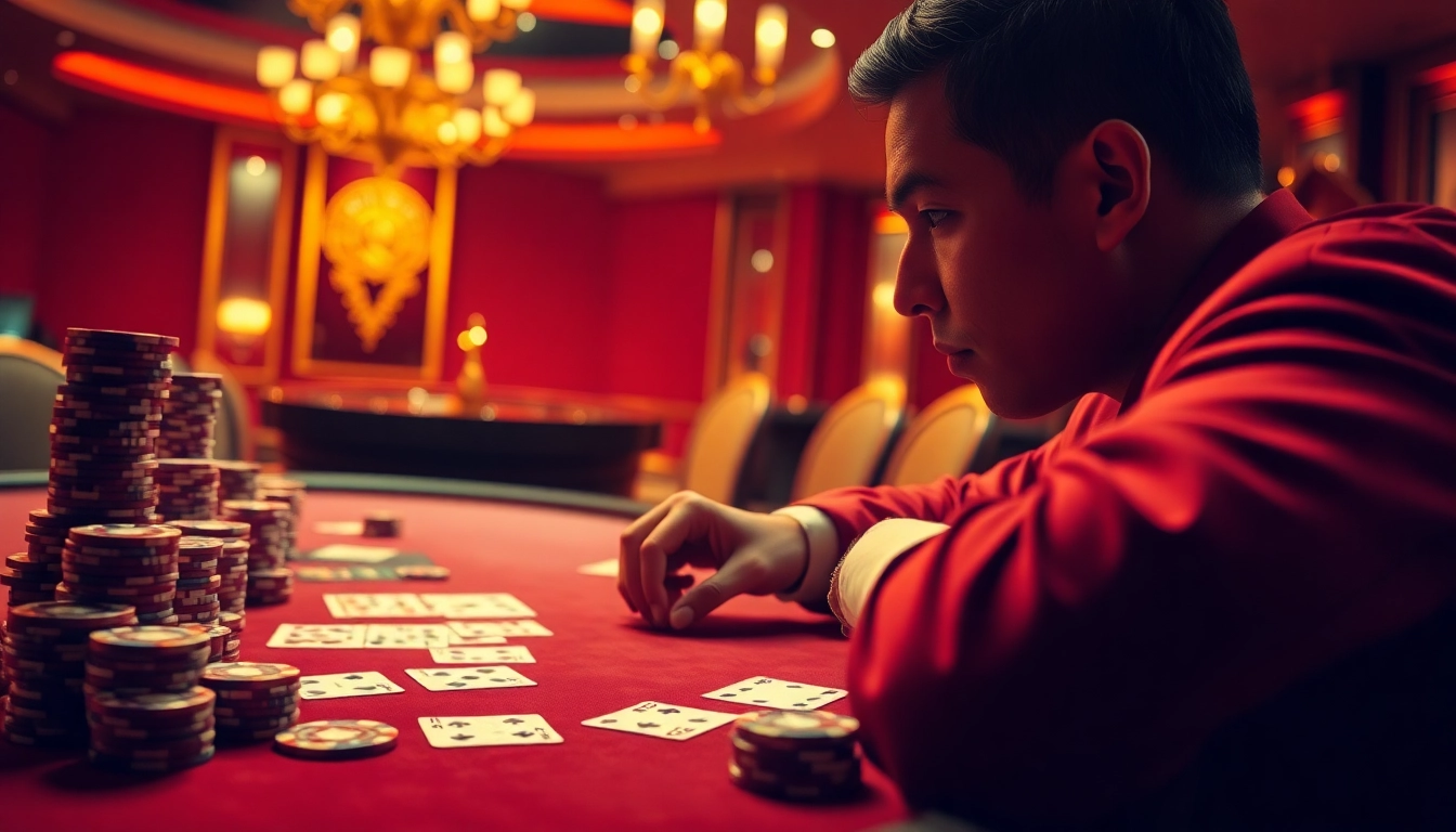 Exciting casino poker game themed around pbn post, showcasing chips and cards at a luxurious table.