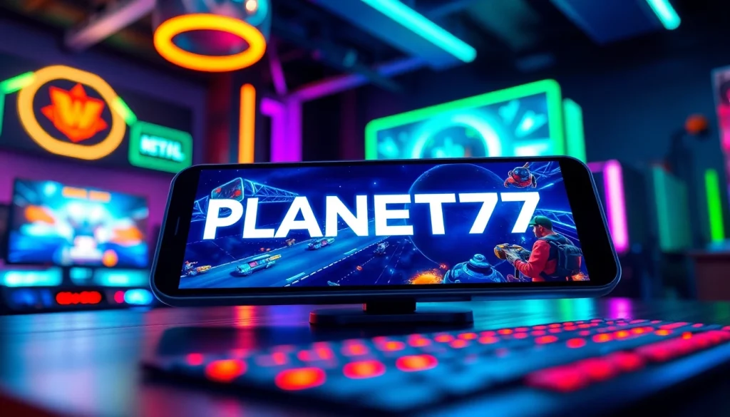 Menangkan hadiah besar dengan bermain PLANET77 game di perangkat modern dan berwarna cerah.