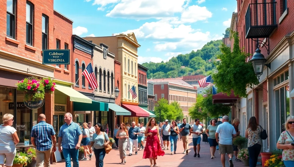 Explore Clarksburg's vibrant street life with historic architecture and local culture.