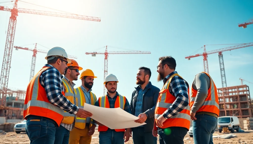 Showcasing Southern California Contractors Association workers in action on a sunny construction site.
