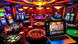 Experience thrilling gameplay at Fun88 link with vibrant casino tables and exciting betting options.