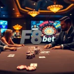 Experience thrilling poker gameplay at F8bet Đăng nhập with professional gamblers at an upscale casino.