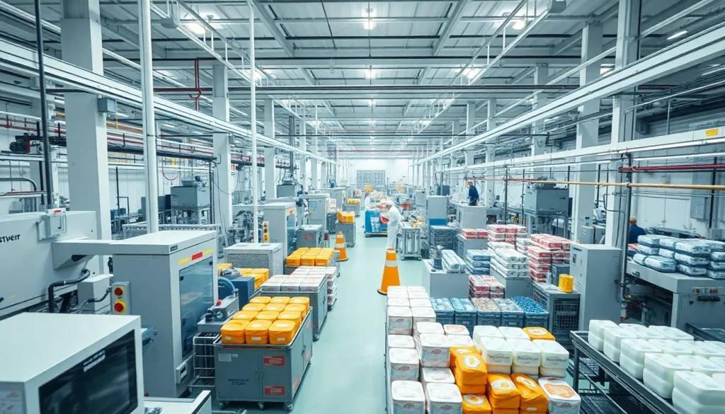 Produzione della fabbrica di dolcificanti con macchinari moderni e prodotti freschi.