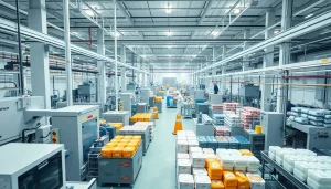 Produzione della fabbrica di dolcificanti con macchinari moderni e prodotti freschi.