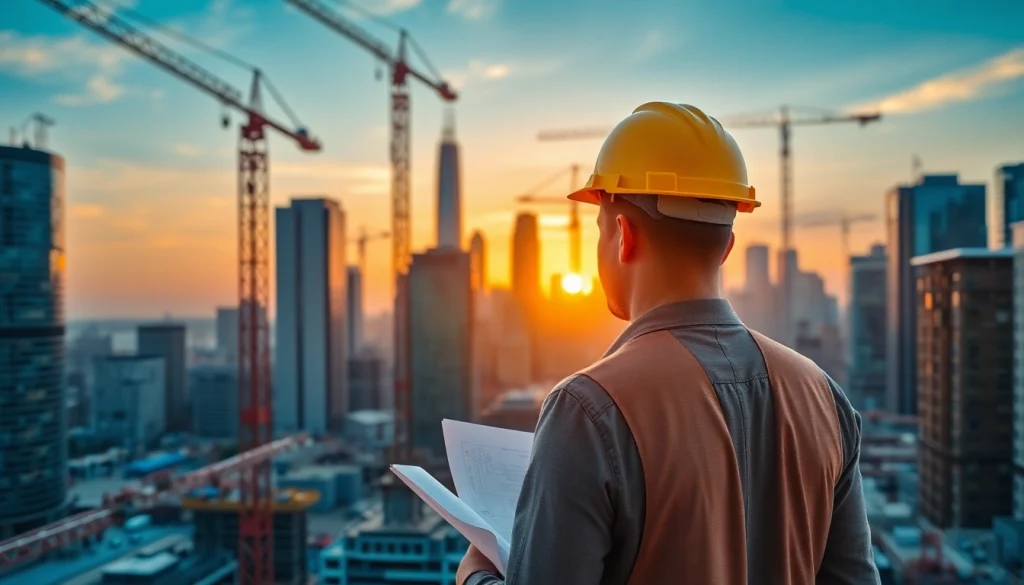 Manhattan Construction Manager efficiently leading a project team on a construction site.