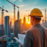 Manhattan Construction Manager efficiently leading a project team on a construction site.