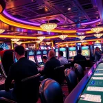 Para pemain menikmati sensasi mesin slot Depo 1000 di lingkungan kasino yang dinamis.