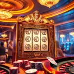 Para pemain yang menguji keberuntungan mereka pada mesin slot Olympus 1000 di kasino yang semarak.