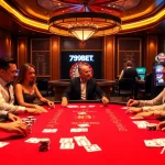 Experience thrilling blackjack action at 789BET.COM, where players engage in strategic bets at luxurious casino tables.