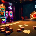 Engaging at a poker table in a casino while navigating hidden wiki tor links.