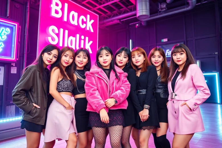 blackpink members showcasing their iconic styles and vibrant energy in a dynamic setting.