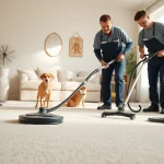Local carpet cleaners carefully restore a home's carpets to pristine condition while ensuring a friendly atmosphere.