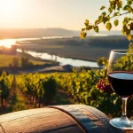 Vineyards and Sacramento River scenery showcasing Carksburg CA's charm.