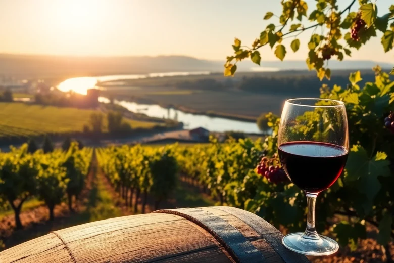 Vineyards and Sacramento River scenery showcasing Carksburg CA's charm.