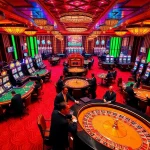 Exciting NK88 casino scene showcasing roulette and poker games in a vibrant, luxurious setting.