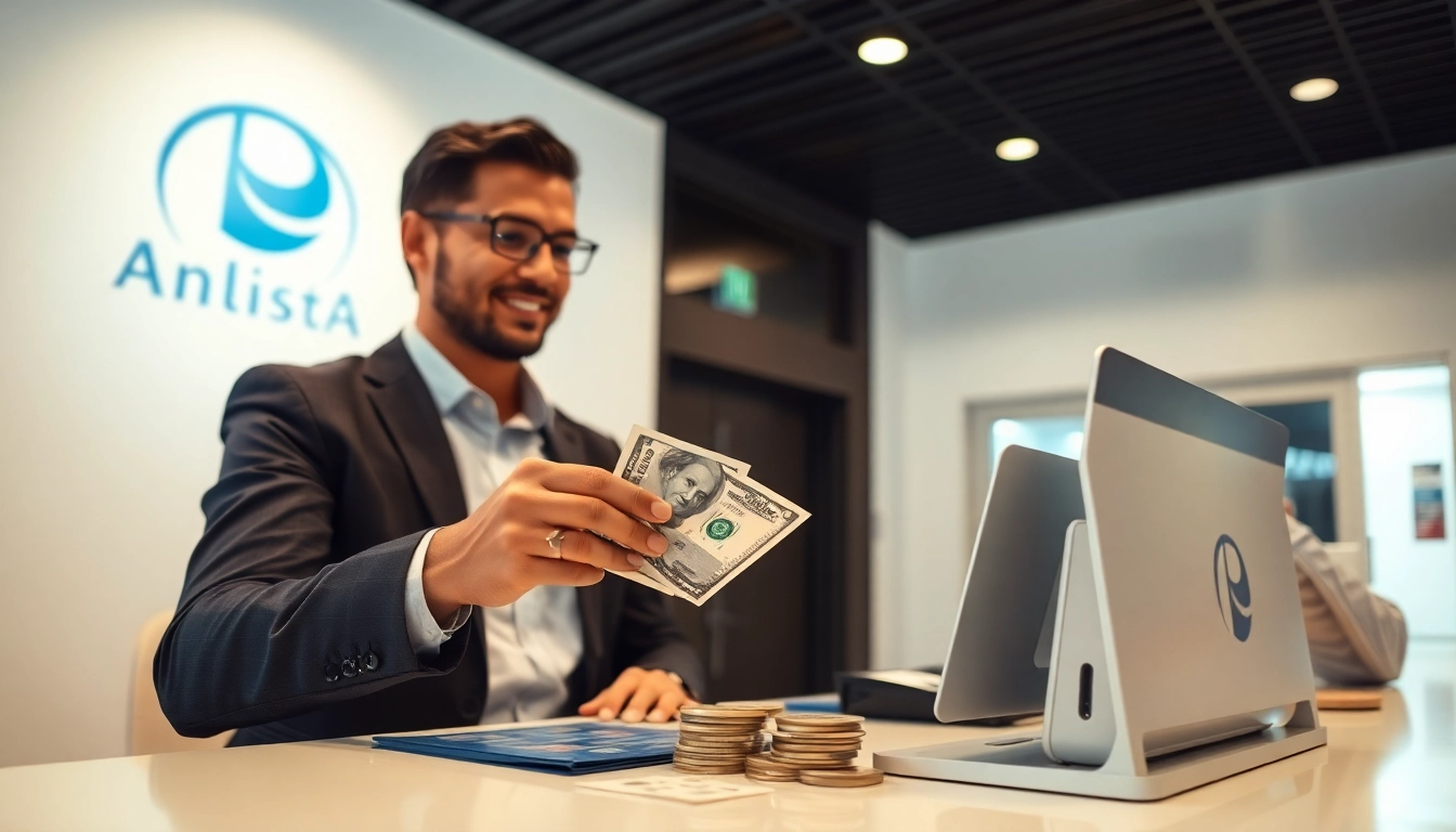 Melakukan deposit 1k dengan percaya diri di bank, menunjukkan interaksi dengan teller dan uang tunai.