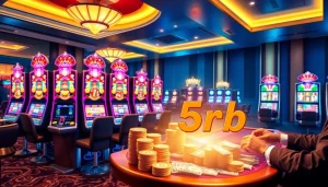 Experience thrilling slot gameplay with a 5rb deposit at vibrant online casinos, showcasing excitement and luxury.