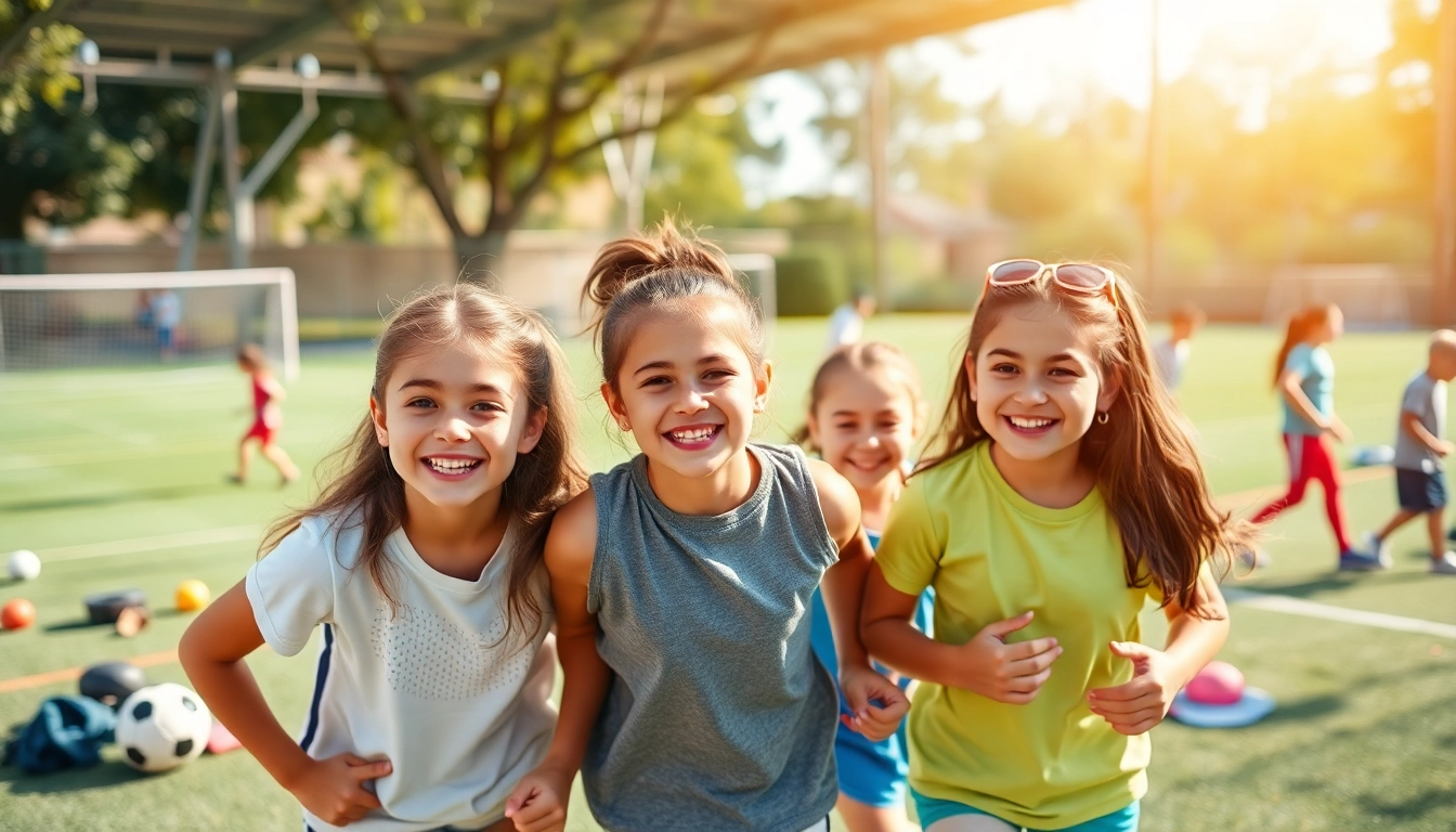 Exciting activities at Multi Sports Camps for Girls showcasing teamwork and energy.