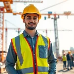 A construction worker at a Texas site, showcasing opportunities at construction trade schools in Texas.