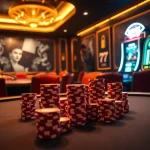 Engaging poker players strategizing on the hidden wiki dark web concept in a luxurious casino setting.