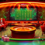 Engage in thrilling gameplay at okfun casino with vibrant slots, elegant tables, and colorful poker chips.