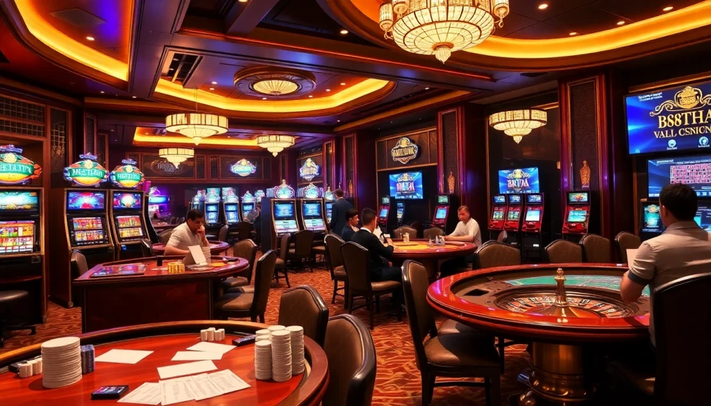 Experience thrilling gameplay at BK8THAI, featuring vibrant slot machines and exciting poker tables.