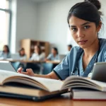 Nursing capstone project writing service assisting a dedicated nursing student in a study environment.