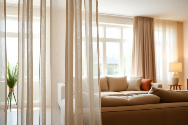 Verduisterende gordijnen die stijl en comfort brengen in een gezellige woonkamer.