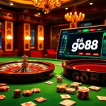 Playing at a luxurious casino table while looking to tải go88 for an enhanced online gambling experience.