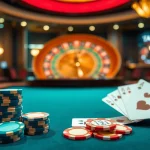 Experience the thrill of thabet đăng nhập at a luxurious poker table with exciting gameplay and vibrant casino lights.