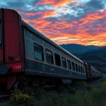 Render of the spain train crash, illustrating the derailed train against scenic landscapes.