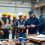 Training session focusing on contractor apprenticeship with diverse participants engaged in hands-on learning.