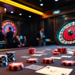 Engaged players at a luxurious TR88 casino poker table enjoying an upscale gambling experience.