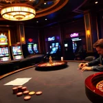 Experience the excitement of high-stakes gaming at 8kbet with vibrant casino elements and luxury decor.