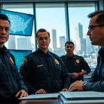 Executing an Orange County inmate search, law enforcement officers using technology.