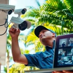 Instalación de cámaras HD en Guanacaste por un técnico de empresa de seguridad