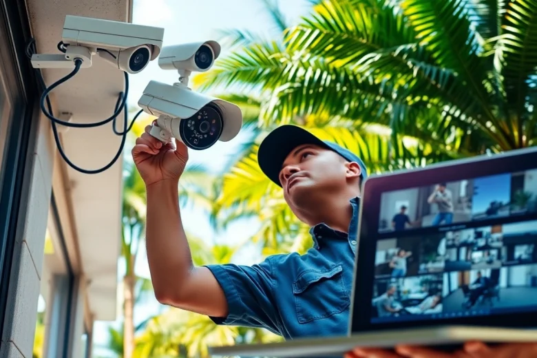 Instalación de cámaras HD en Guanacaste por un técnico de empresa de seguridad