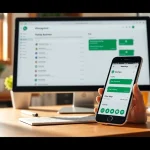 Enhance customer relations with WhatsApp Business CRM featuring a dashboard and smartphone.