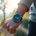 Explore the features of a Pulse Smart Watch worn by an active lifestyle enthusiast outdoors.