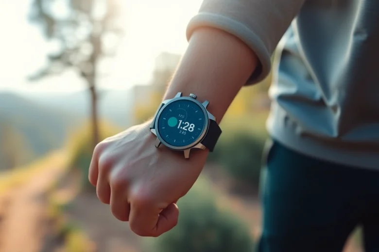 Explore the features of a Pulse Smart Watch worn by an active lifestyle enthusiast outdoors.