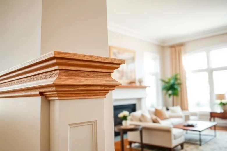 Highlighting exquisite trim work with detailed craftsmanship in a stylish home interior.