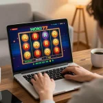 Pemain yang terlibat menikmati slot online di platform Hoki77 heylink dalam suasana rumah yang nyaman