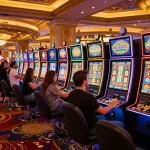 Players celebrating a win at high-energy slot machines highlighting top quality widgets in a lively casino