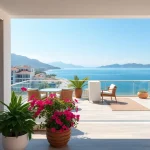 Beautiful apartment for sale in Alanya, Turkey with a Mediterranean view.