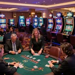 Engaged players enjoying various games at casino americani online, highlighting vibrant atmosphere.