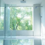 Experience elegant showers Australia with luxurious design and natural light in a modern bathroom setting.