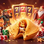 Win big at slot depo 5000 with golden fortune and playful casino characters amidst thrilling slot elements.